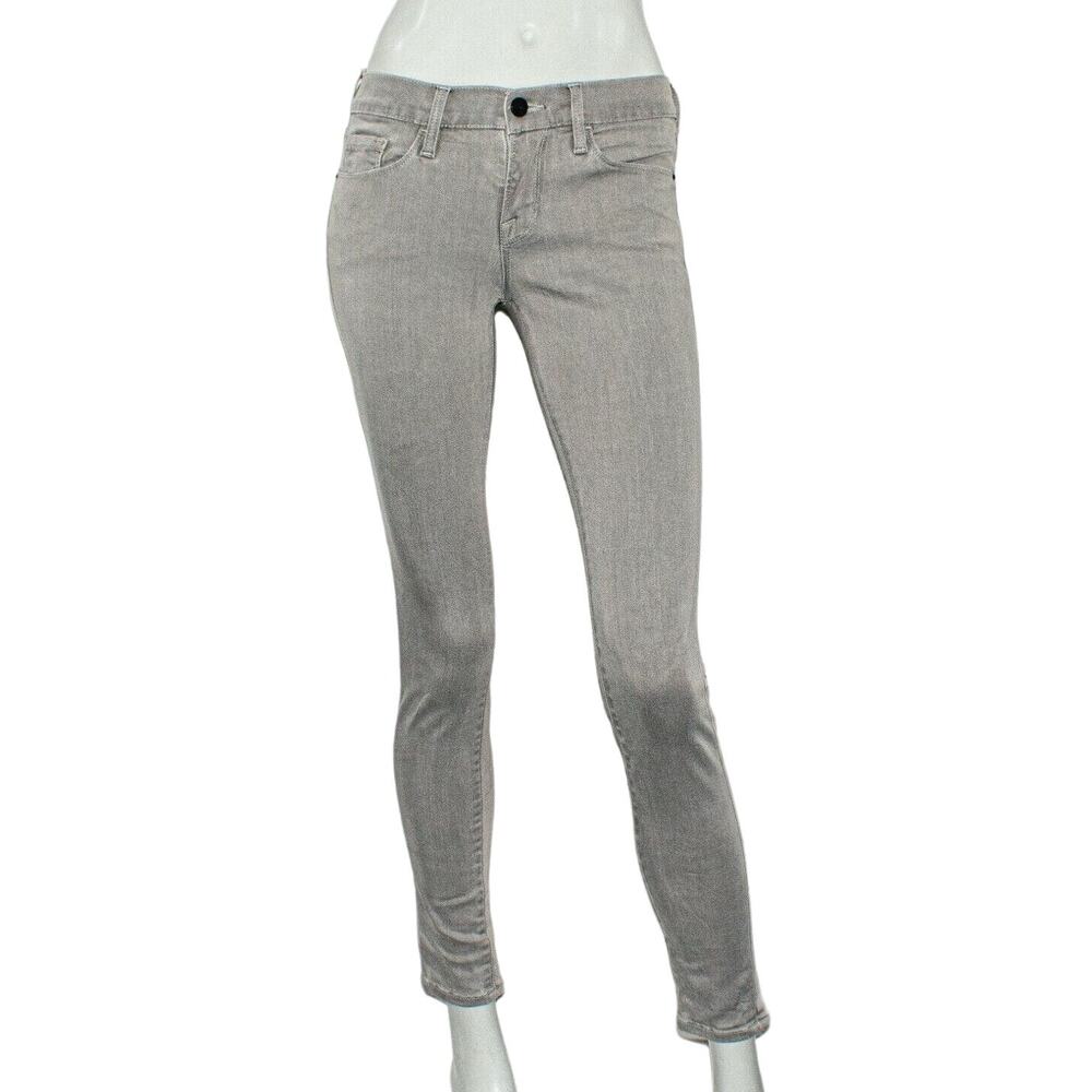 Frame Denim Le Skinny De Jeanne Jeans in Gray Trocadero Women's Size 25 - Picture 3 of 10